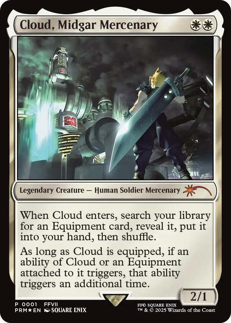 Cloud, Midgar Mercenary (Borderless) [Pro Tour Promos] | Good Games Adelaide SA