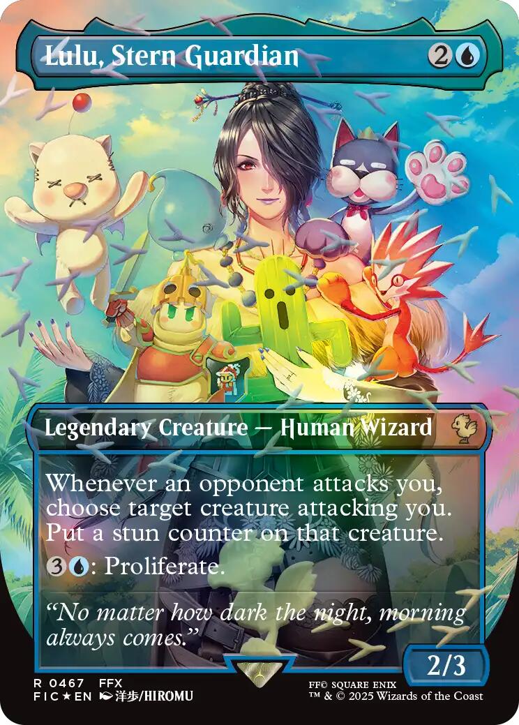 Lulu, Stern Guardian (Borderless) (Chocobo Track Foil) [FINAL FANTASY Commander] | Good Games Adelaide SA