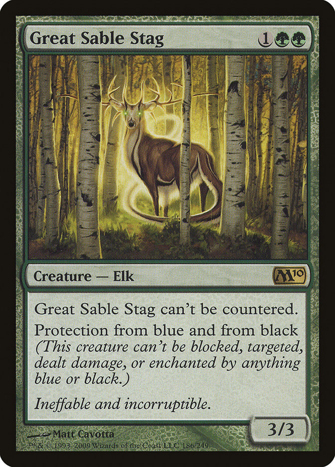 Great Sable Stag 186 (Magic 2010 (M10))  - Foil | Good Games Adelaide SA