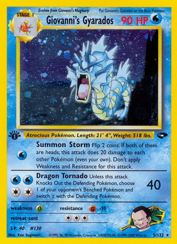 Giovanni's Gyarados 005/132 (Gym Challenge)  - 1st Edition Holofoil | Good Games Adelaide SA