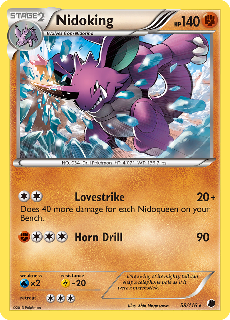 Nidoking (58/116) [Black & White: Plasma Freeze] | Good Games Adelaide SA