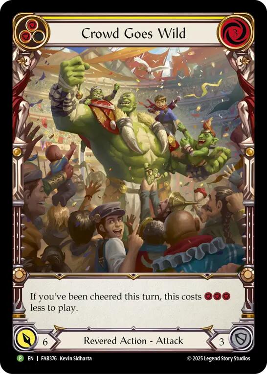 Crowd Goes Wild (Cold Foil) [FAB376] (Promo)  Cold Foil | Good Games Adelaide SA