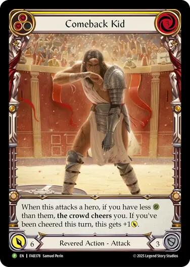 Comeback Kid (Yellow) [FAB378] (Promo)  Rainbow Foil | Good Games Adelaide SA