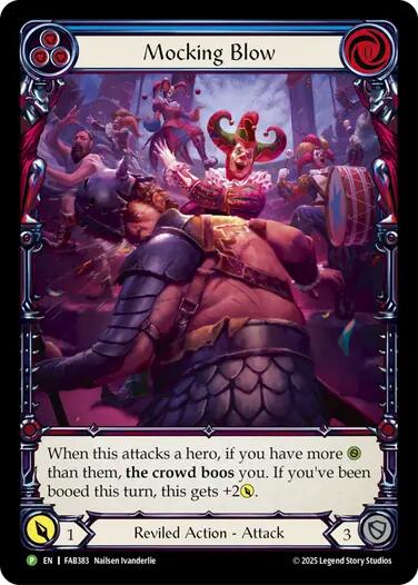 Mocking Blow (Blue) [FAB383] (Promo)  Rainbow Foil | Good Games Adelaide SA