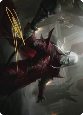 Baeloth Barrityl Entertainer Art Card Gold Stamped Signature 33 (Art Series: Commander Legends: Battle for Baldur's Gate)  | Good Games Adelaide SA