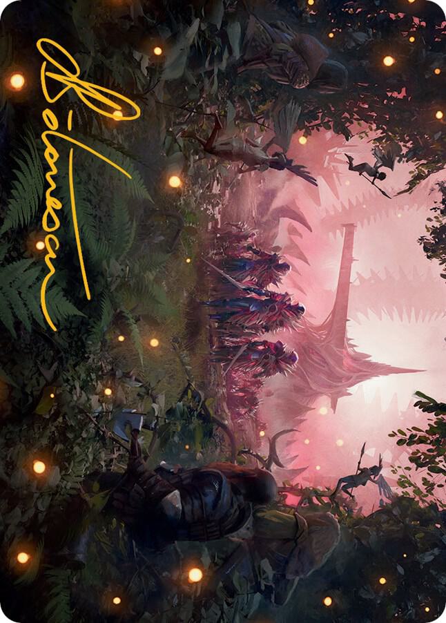 Invasion of Eldraine Art Card Gold Stamped Signature 24 (Art Series: March of the Machine)  | Good Games Adelaide SA