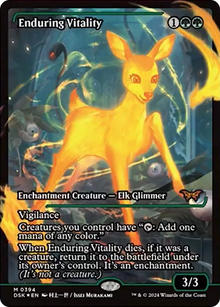 Enduring Vitality (Full Art) (Japan Showcase) [Duskmourn: House of Horror] | Good Games Adelaide SA