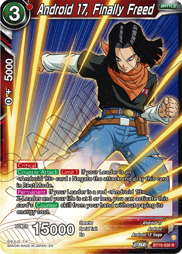Android 17, Finally Freed (BT19-026) [Fighter's Ambition] | Good Games Adelaide SA