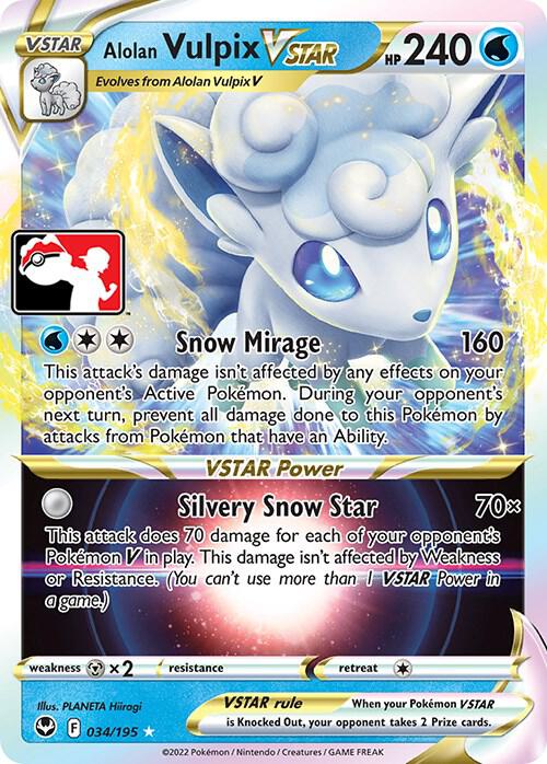 Alolan Vulpix VSTAR Series 3 034/195 (Prize Pack Series Cards)  - Holofoil | Good Games Adelaide SA
