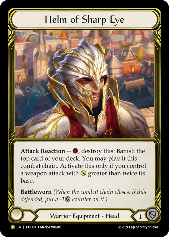 Helm of Sharp Eye (Golden) [FAB303] (Promo)  Cold Foil | Good Games Adelaide SA