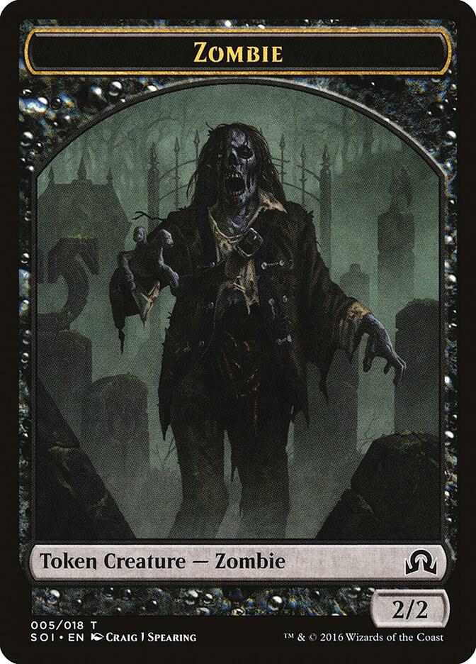 Zombie Token 5 (Shadows over Innistrad)  | Good Games Adelaide SA