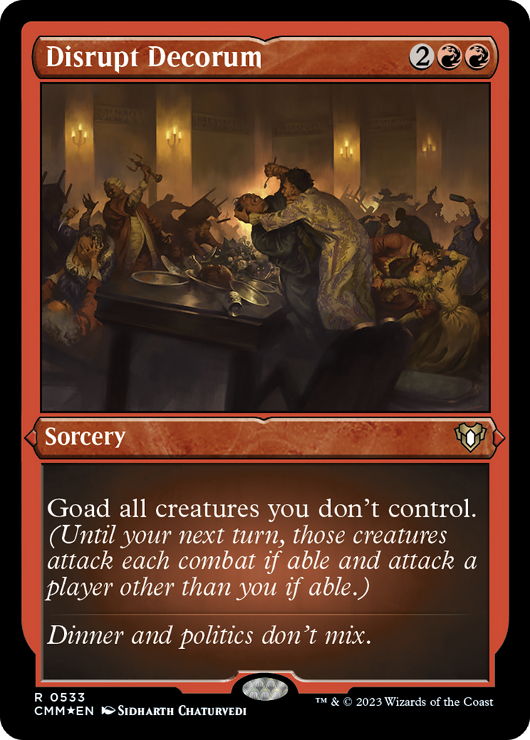 Disrupt Decorum (Foil Etched) [Commander Masters] | Good Games Adelaide SA