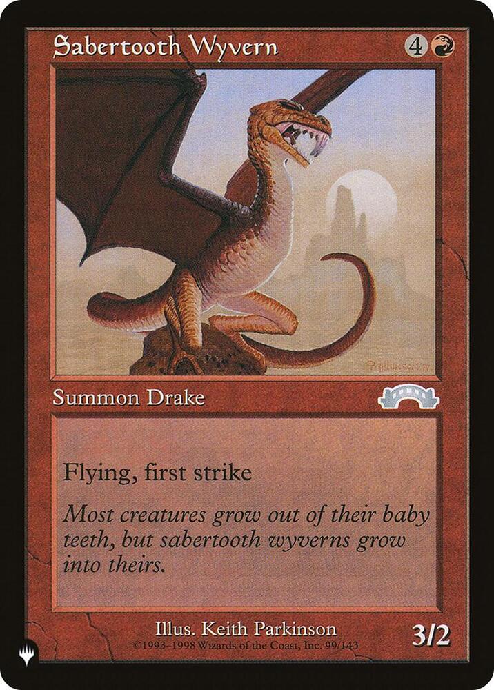 Sabertooth Wyvern 99/143 (The List Reprints)  | Good Games Adelaide SA