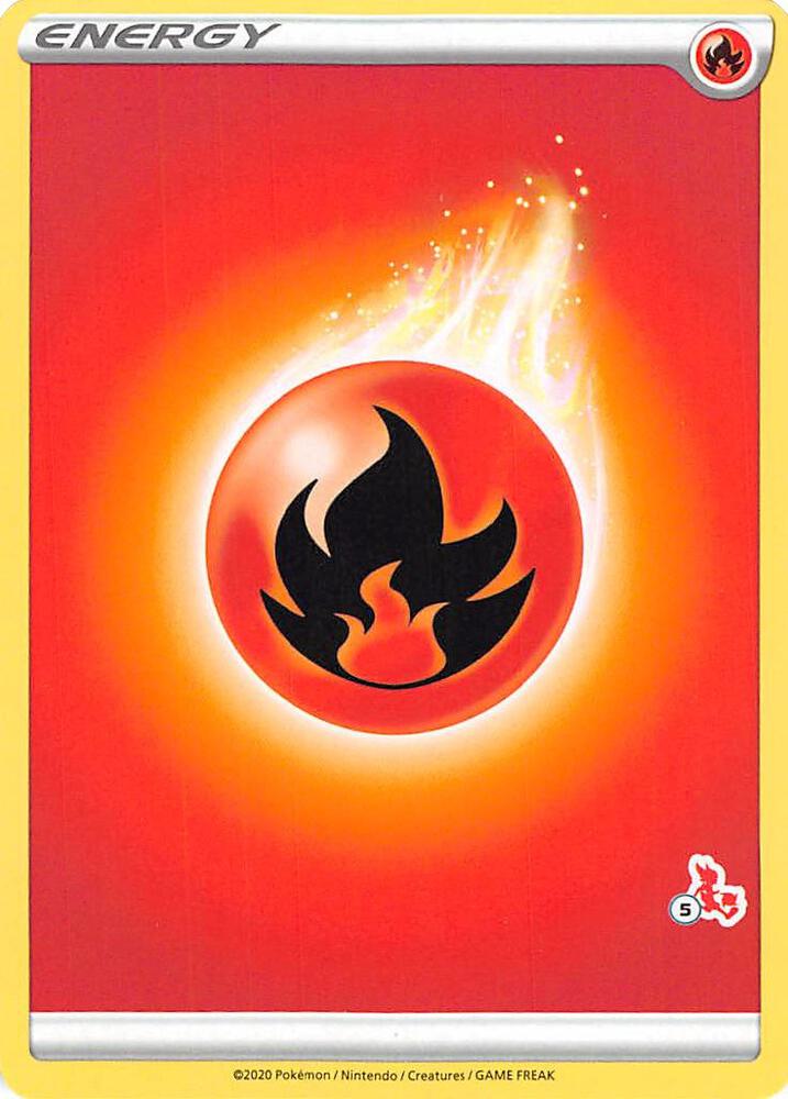 Fire Energy 5 Cinderace Stamped  (Battle Academy 2022)  | Good Games Adelaide SA