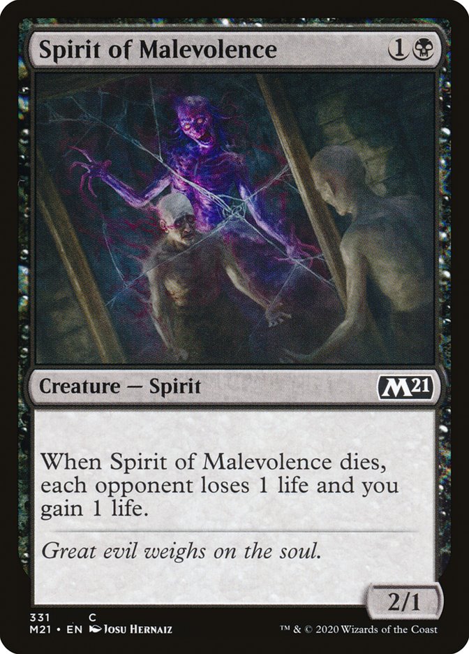 Spirit of Malevolence 331 (Core Set 2021)  | Good Games Adelaide SA