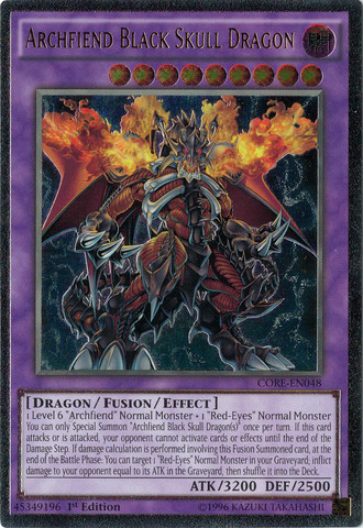 Archfiend Black Skull Dragon [CORE-EN048] Ultimate Rare | Good Games Adelaide SA