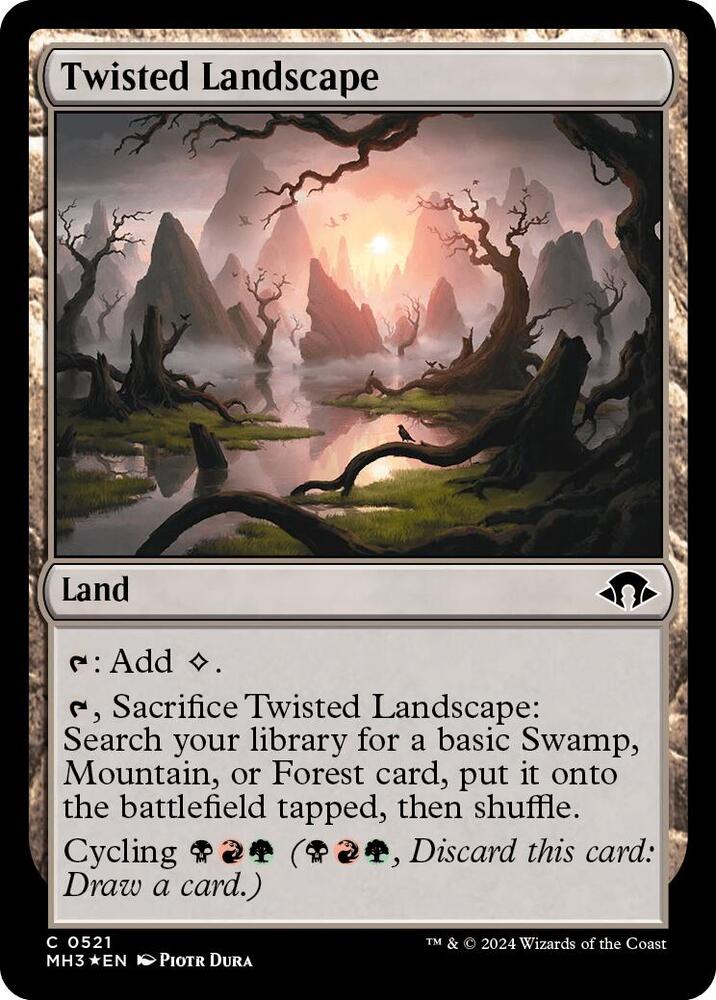 Twisted Landscape 521/319 (Modern Horizons 3)  - Ripple Foil | Good Games Adelaide SA