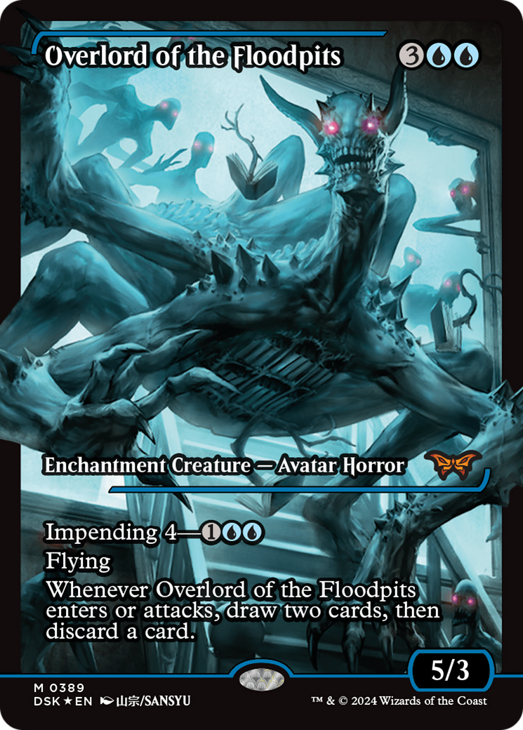 Overlord of the Floodpits (Full Art) (Japan Showcase) [Duskmourn: House of Horror] | Good Games Adelaide SA