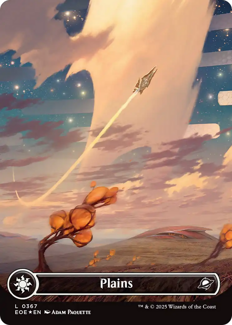 Plains (0367) (Borderless) (Galaxy Foil) [Edge of Eternities] | Good Games Adelaide SA