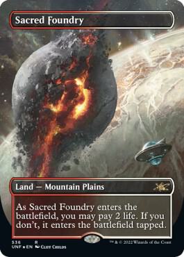 Sacred Foundry Borderless Galaxy Foil 536 (Unfinity)  - Foil | Good Games Adelaide SA