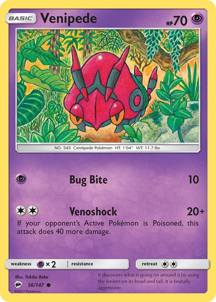 Venipede 56/147 (SM - Burning Shadows)  | Good Games Adelaide SA