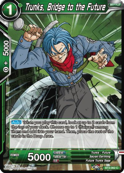 Trunks, Bridge to the Future (Reprint) (BT3-062) [Battle Evolution Booster] | Good Games Adelaide SA