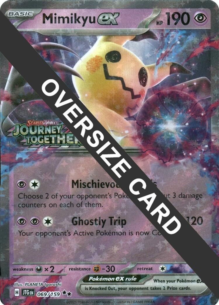 Mimikyu ex (069/159) (Journey Together Stamped) (Jumbo Card) [Miscellaneous Cards] | Good Games Adelaide SA