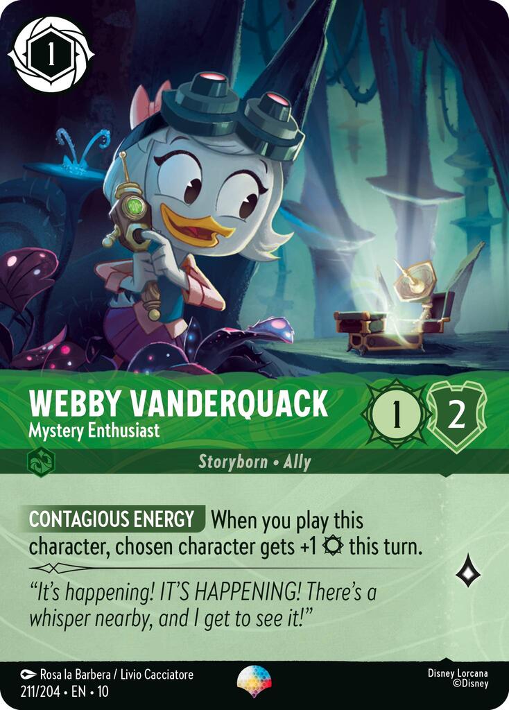 Webby Vanderquack - Mystery Enthusiast (Epic) (211/204) [Whispers in the Well] | Good Games Adelaide SA