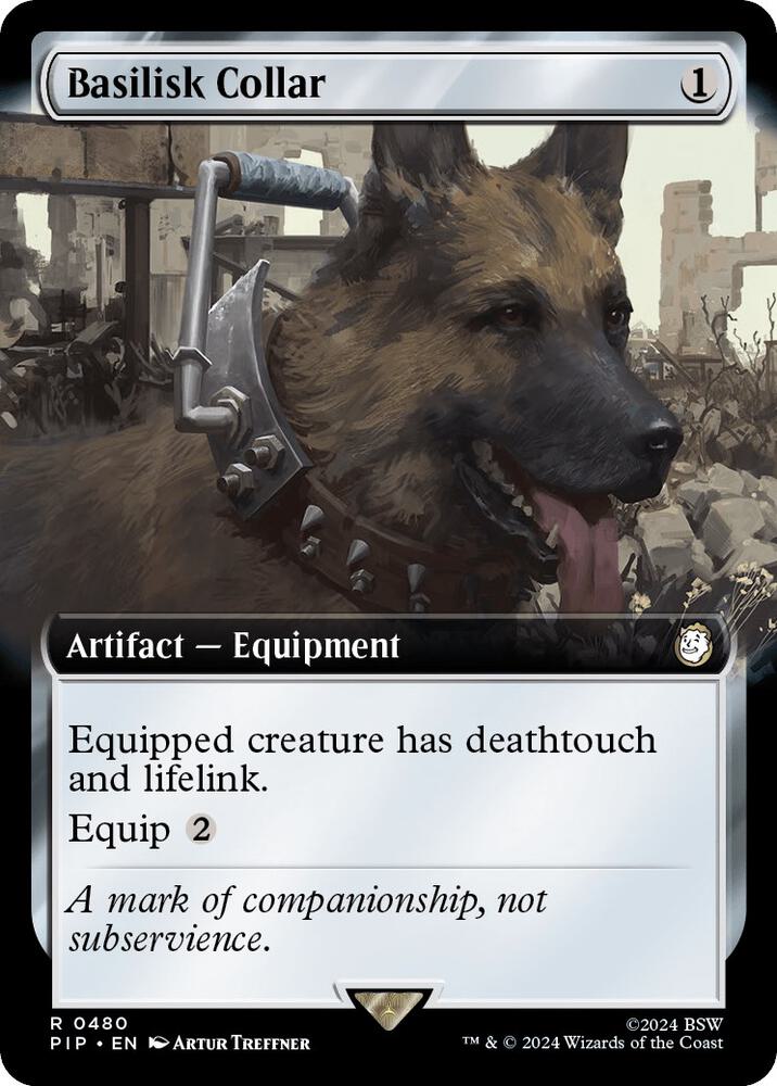 Basilisk Collar Extended Art 480 (Universes Beyond: Fallout)  - Foil | Good Games Adelaide SA