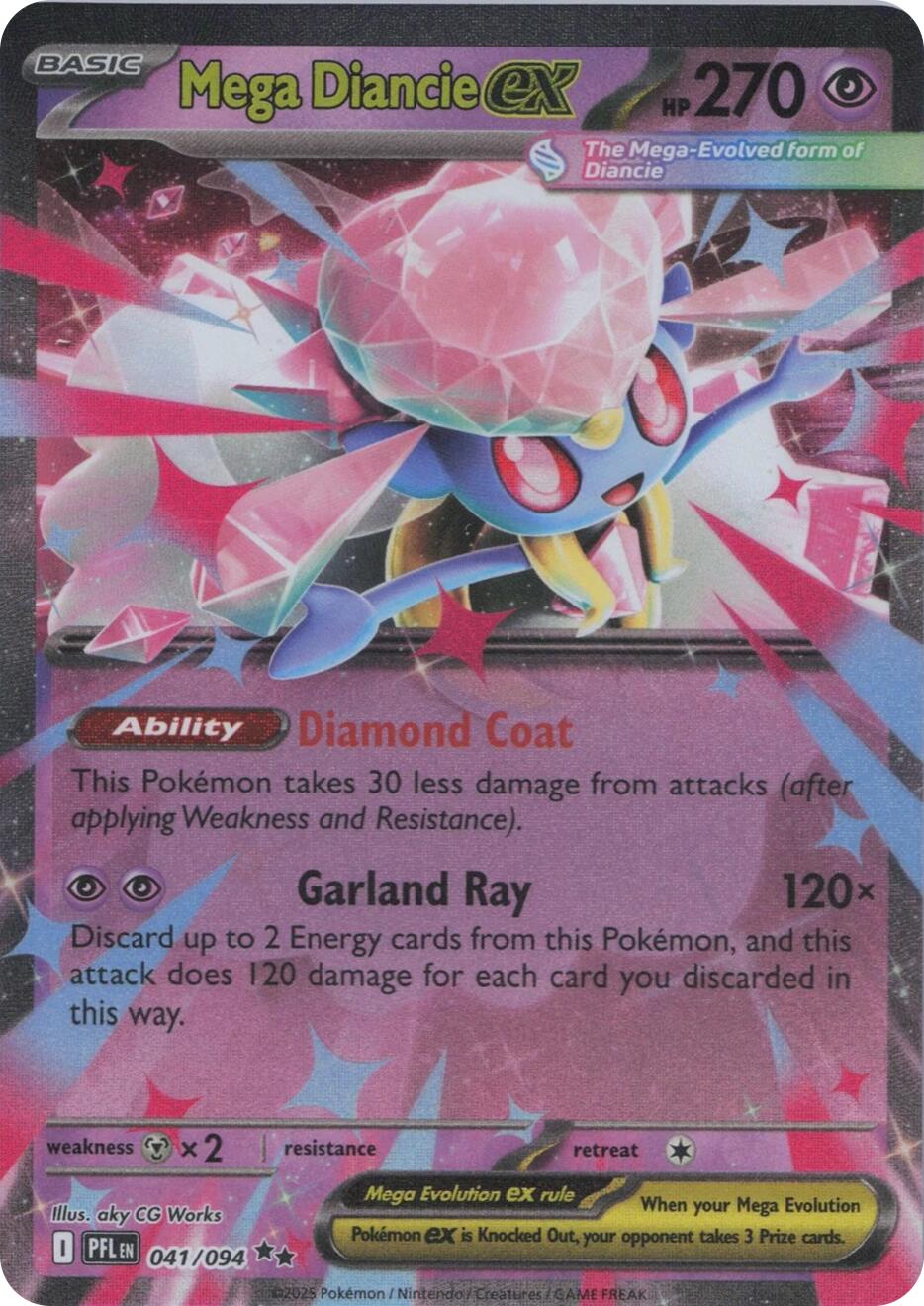 Mega Diancie ex (041/094) [Mega Evolution: Phantasmal Flames] | Good Games Adelaide SA