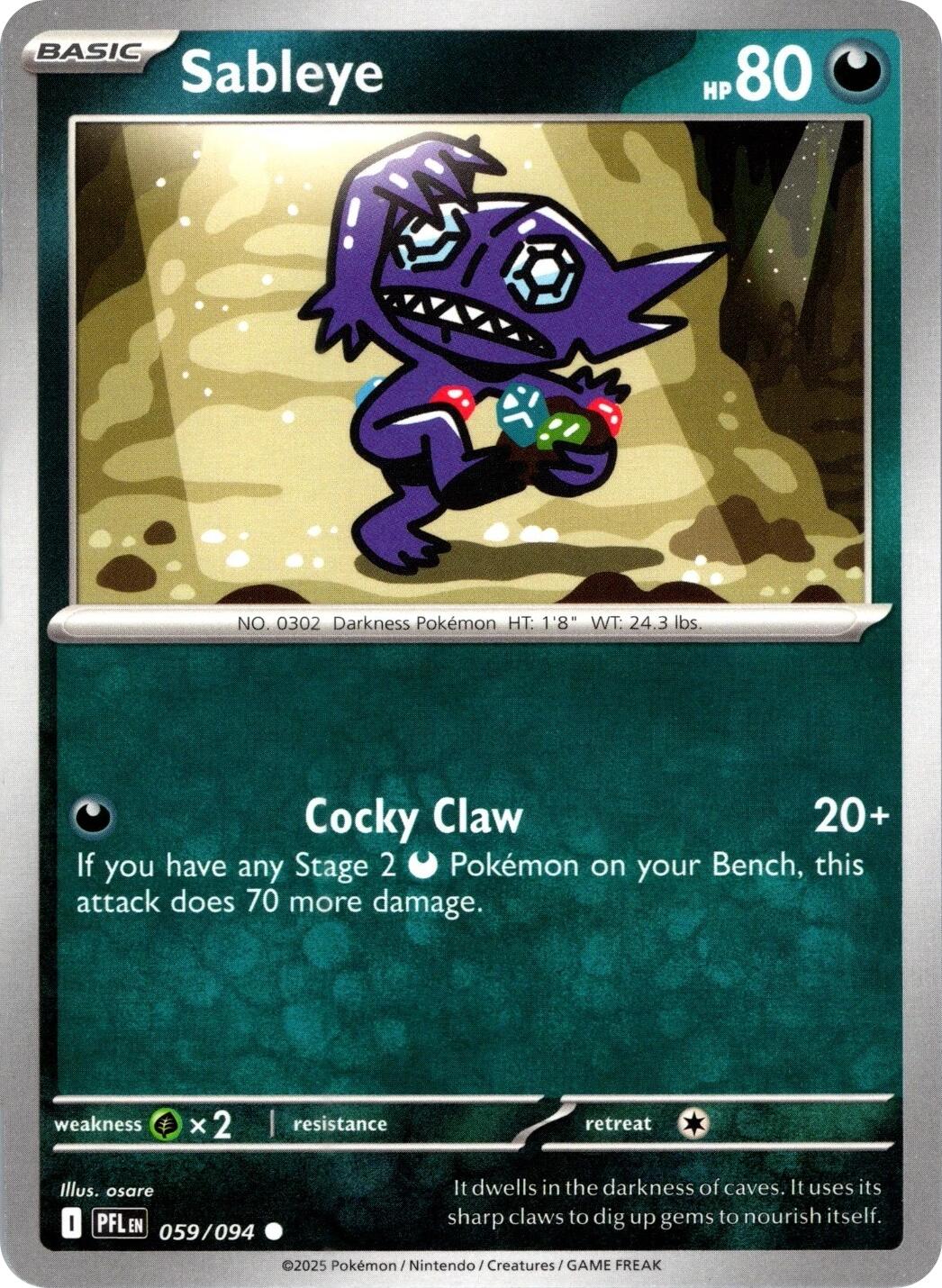 Sableye (059/094) [Mega Evolution: Phantasmal Flames] | Good Games Adelaide SA