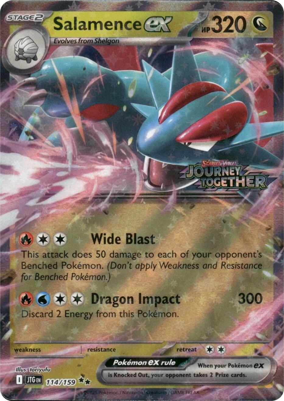 Salamence ex (114/159) (Journey Together Stamped) [Scarlet & Violet: Journey Together] | Good Games Adelaide SA