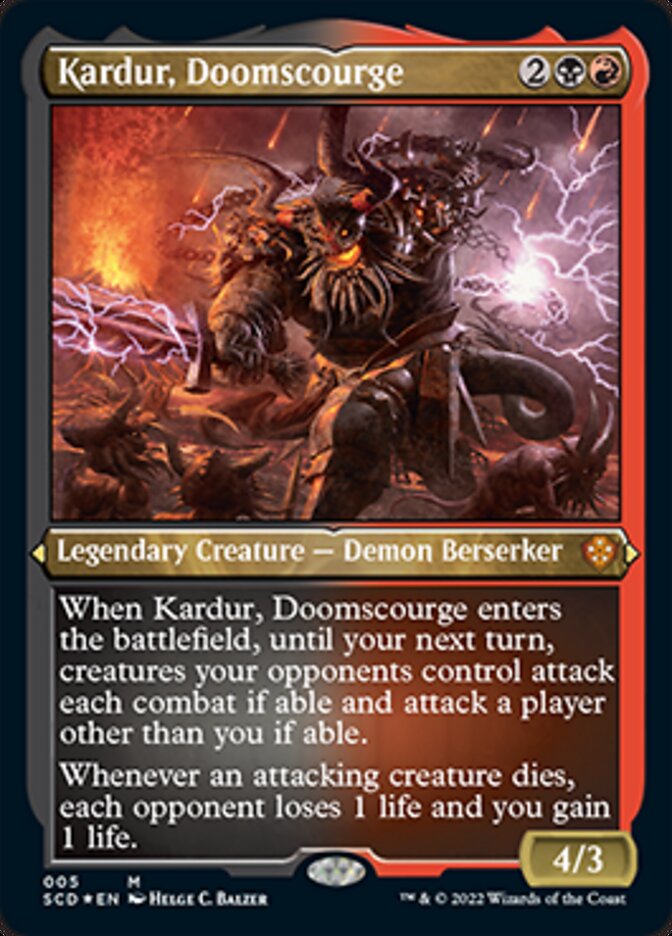Kardur, Doomscourge (Foil Etched) [Starter Commander Decks] | Good Games Adelaide SA