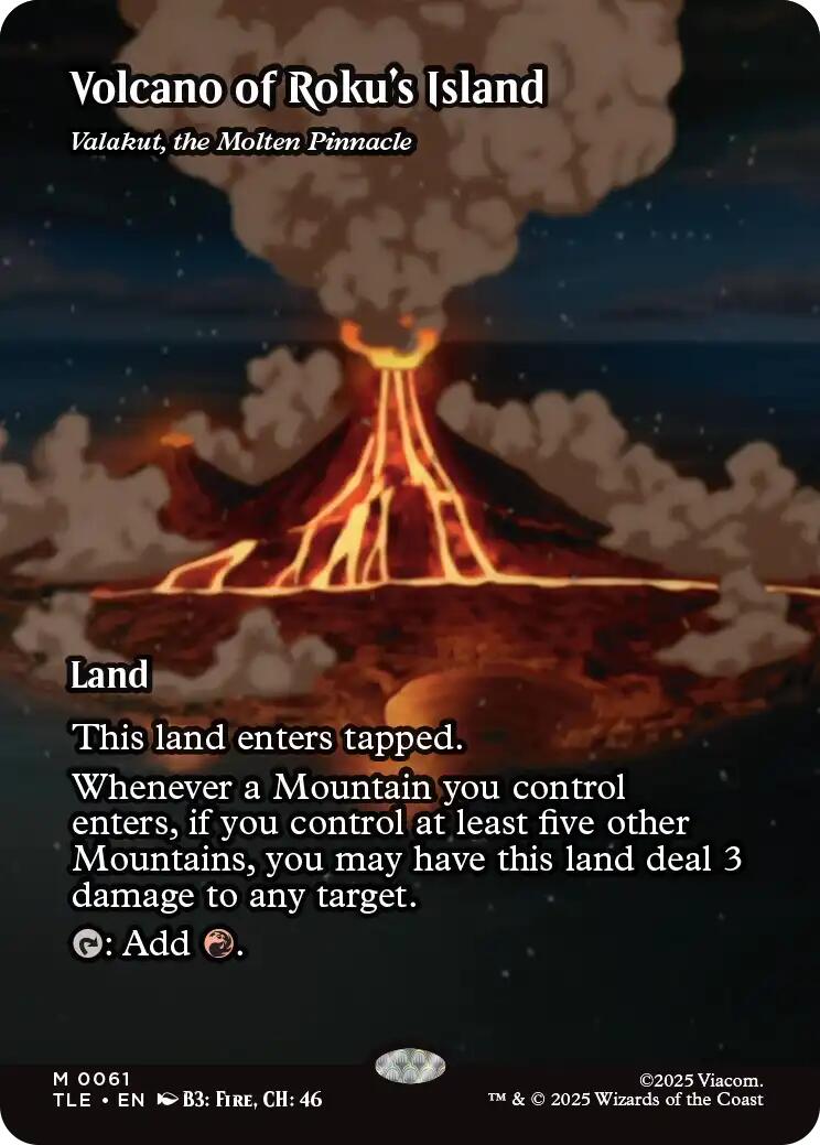 Volcano of Roku's Island - Valakut, the Molten Pinnacle (Borderless) [Avatar: The Last Airbender: Eternal-Legal] | Good Games Adelaide SA