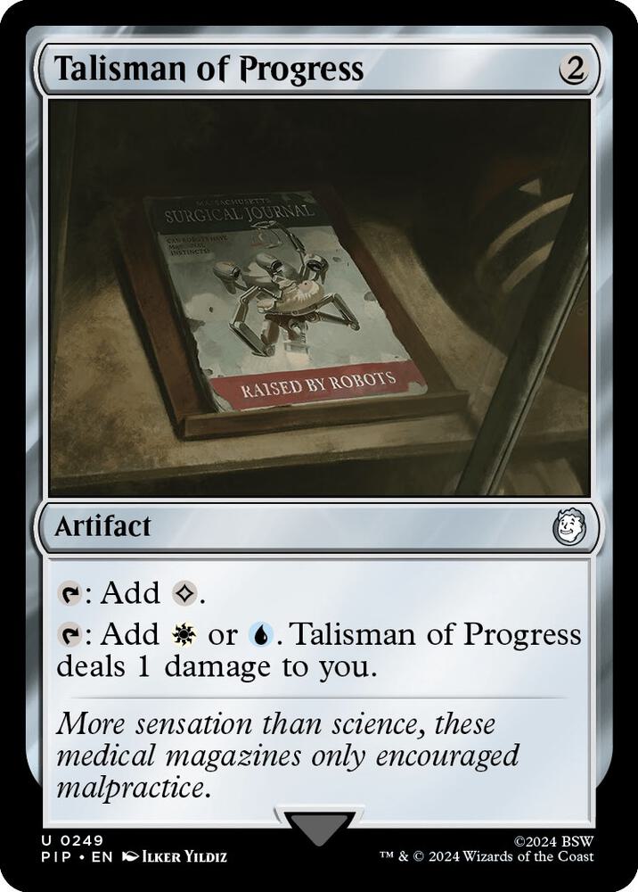 Talisman of Progress 249 (Universes Beyond: Fallout)  - Foil | Good Games Adelaide SA
