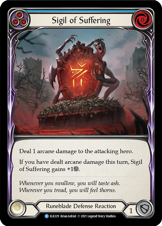 Sigil of Suffering (Blue) [ELE229] (Tales of Aria)  1st Edition Normal | Good Games Adelaide SA