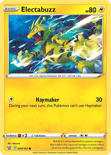 Electabuzz 044/163 (SWSH05: Battle Styles)  | Good Games Adelaide SA
