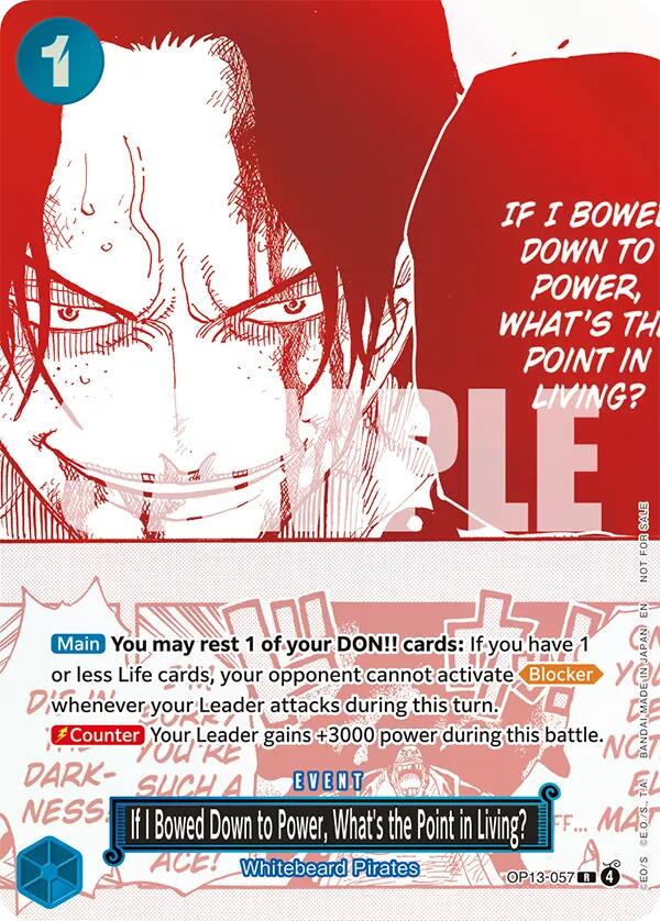 If I Bowed Down to Power, What's the Point in Living? (3rd Anniversary Treasure Campaign Pack) [One Piece Promotion Cards] | Good Games Adelaide SA