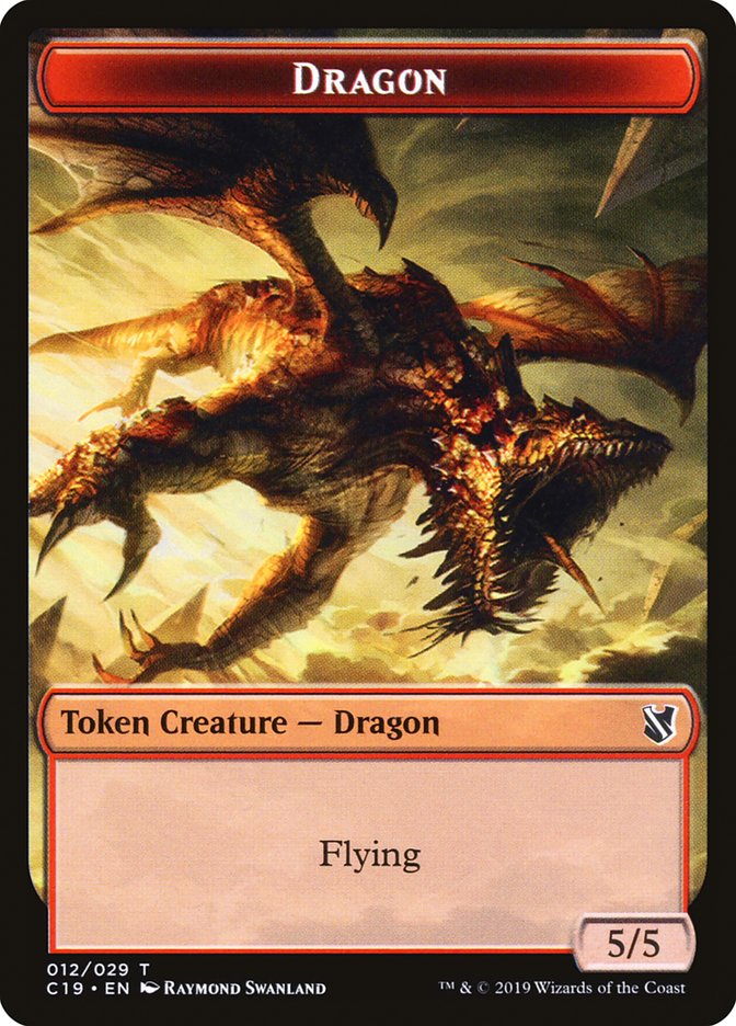 Heart-Piercer Manticore // Dragon Double-sided Token [Commander 2019 Tokens] | Good Games Adelaide SA