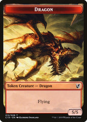 Heart-Piercer Manticore // Dragon Double-sided Token [Commander 2019 Tokens] | Good Games Adelaide SA