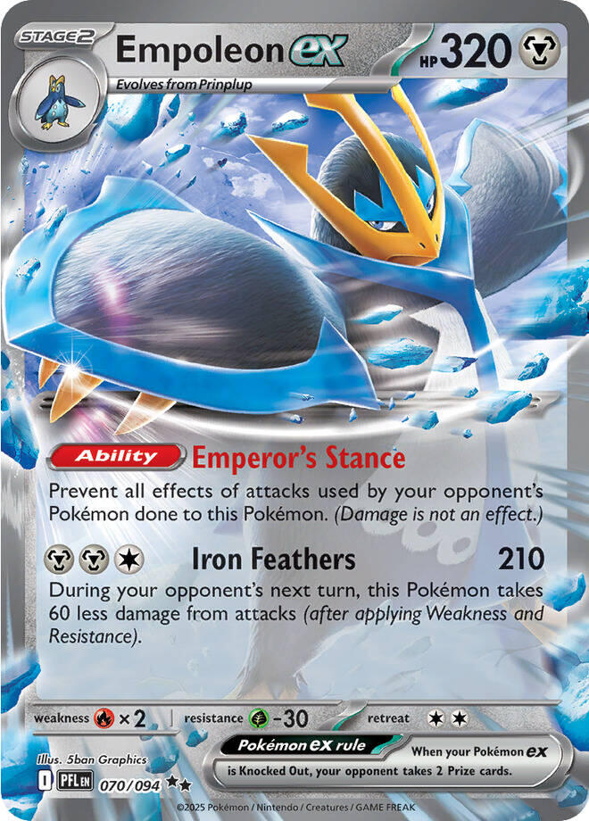 Empoleon ex (070/094) [Mega Evolution: Phantasmal Flames] | Good Games Adelaide SA