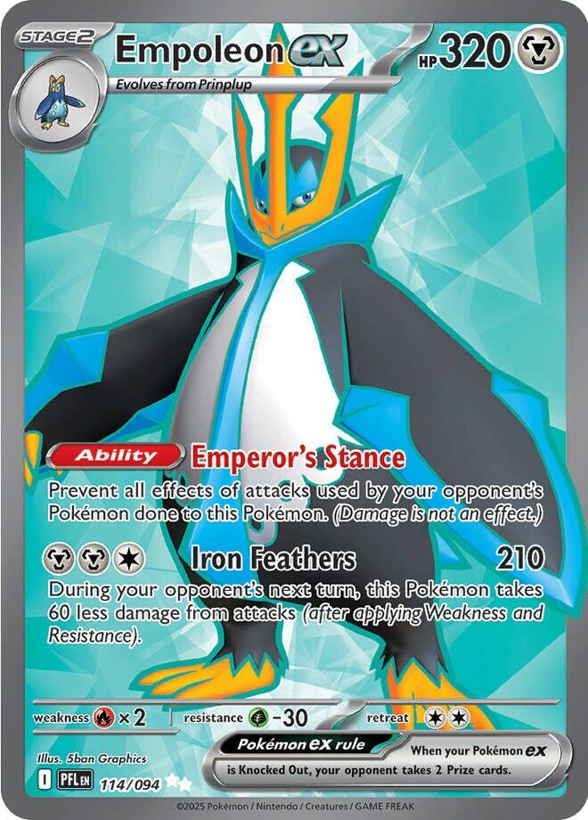 Empoleon ex (114/094) [Mega Evolution: Phantasmal Flames] | Good Games Adelaide SA