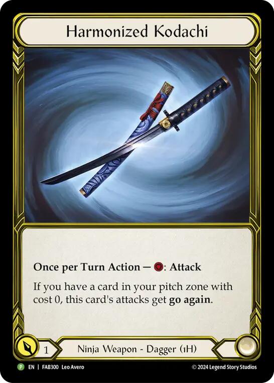 Harmonized Kodachi (Golden) [FAB300] (Promo)  Cold Foil | Good Games Adelaide SA