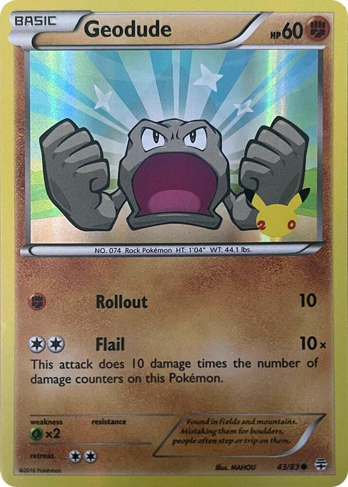 Geodude Stamped 043/083 (Generations)  - Holofoil | Good Games Adelaide SA