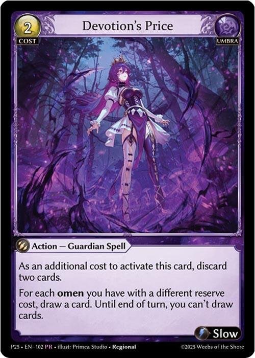 Devotion's Price (102) [Promotional Cards] | Good Games Adelaide SA