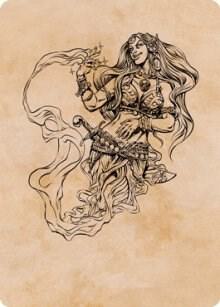 Djinni Windseer Showcase Art Card 74 (Art Series: Adventures in the Forgotten Realms)  | Good Games Adelaide SA