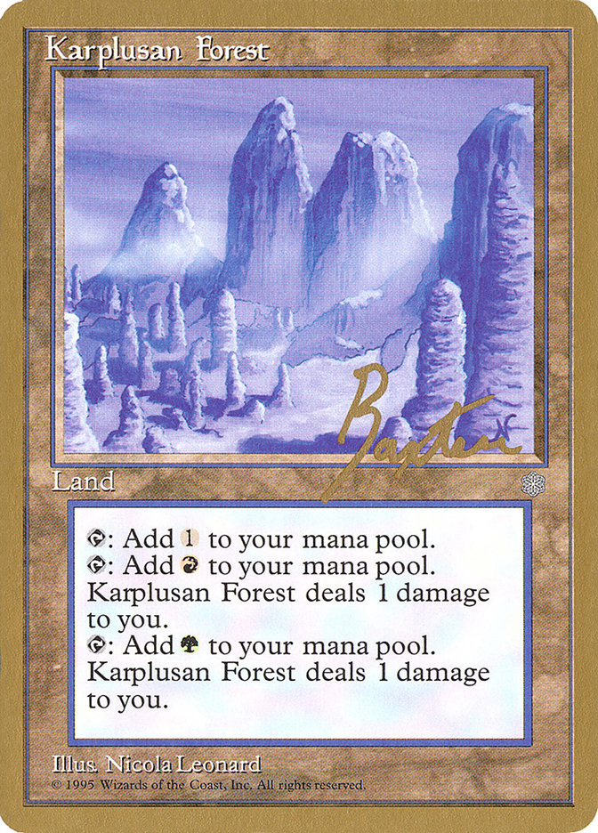 Karplusan Forest (George Baxter) [Pro Tour Collector Set] | Good Games Adelaide SA