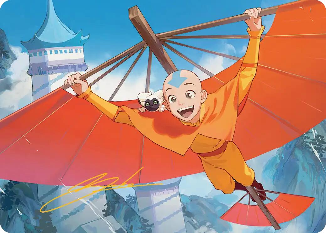 Aang, the Last Airbender Art Card (Gold-Stamped Signature) [Avatar: The Last Airbender Art Series] | Good Games Adelaide SA