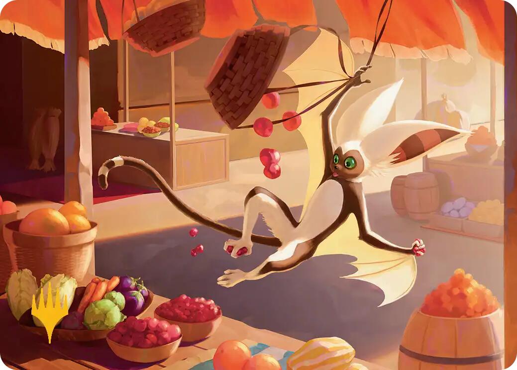 Momo, Playful Pet Art Card (Gold-Stamped Planeswalker Symbol) [Avatar: The Last Airbender Art Series] | Good Games Adelaide SA