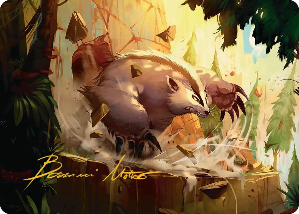 Badgermole Art Card (Gold-Stamped Signature) [Avatar: The Last Airbender Art Series] | Good Games Adelaide SA